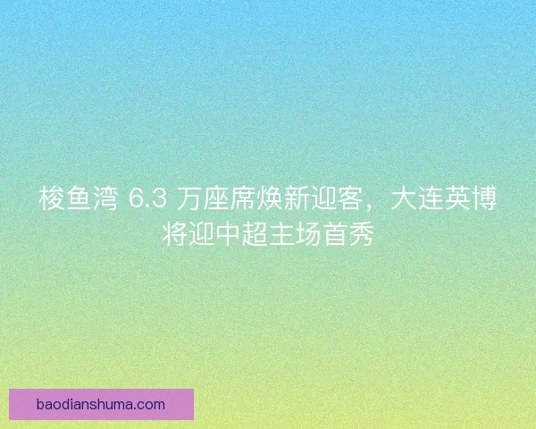 梭鱼湾 6.3 万座席焕新迎客，大连英博将迎中超主场首秀